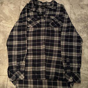 Women's Navy and White Flannel